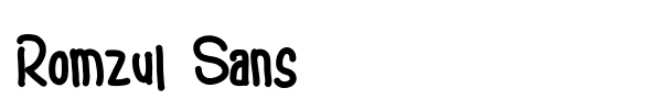 Romzul Sans font preview